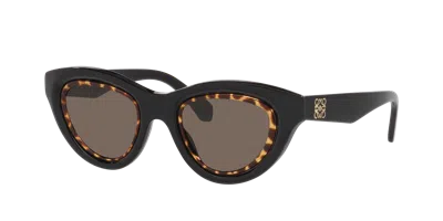 Loewe Woman Sunglass Anagram Lw40182u In Blue
