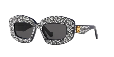 Loewe Woman Sunglass Anagram Lw4114is In Gray