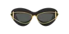 Loewe Double Frame Lw 40119i 01a Cat Eye Sunglasses In Grey