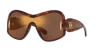 Loewe Anagram Mirrored Acetate Shield Sunglasses In Brown