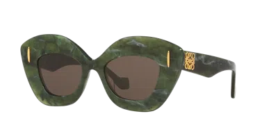 Loewe Woman Sunglass Lw40127i In Brown