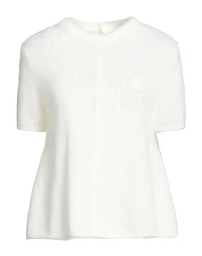 Loewe Woman Sweater Cream Size Xs Mohair Wool, Polyamide, Wool, Elastane In White