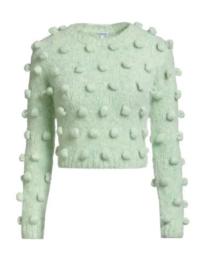 Loewe Woman Sweater Light Green Size M Acrylic, Alpaca Wool, Polyamide, Wool