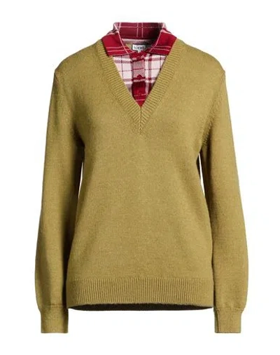 Loewe Woman Sweater Light Green Size M Wool, Alpaca Wool, Elastane, Polyamide, Silk