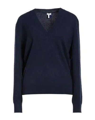Loewe Woman Sweater Midnight Blue Size S Cashmere, Polyamide
