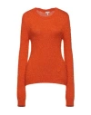 Loewe Woman Sweater Orange Size M Viscose, Polyamide, Elastane