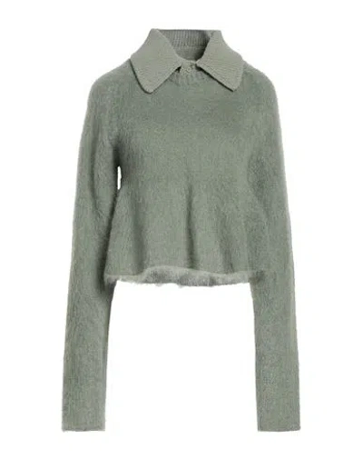 Loewe Woman Sweater Sage Green Size S Mohair Wool, Polyamide, Wool