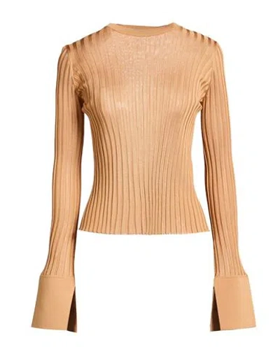 Loewe Woman Sweater Sand Size L Viscose, Polyamide, Elastane In Orange
