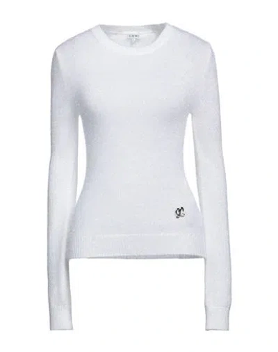 Loewe Woman Sweater White Size S Viscose, Polyamide, Elastane