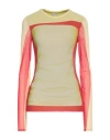 LOEWE LOEWE WOMAN T-SHIRT LIGHT YELLOW SIZE M POLYAMIDE, ELASTANE, VISCOSE