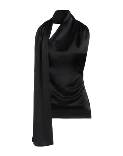 Loewe Woman Top Black Size 6 Acetate, Polyester