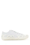 Loewe Woman White Nubuk Rise Sneakers In White