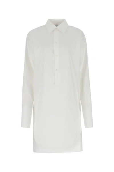 Loewe Woman White Poplin Shirt Dress