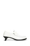 Loewe Campo 45 Croc-effect Leather Loafer Pumps In White