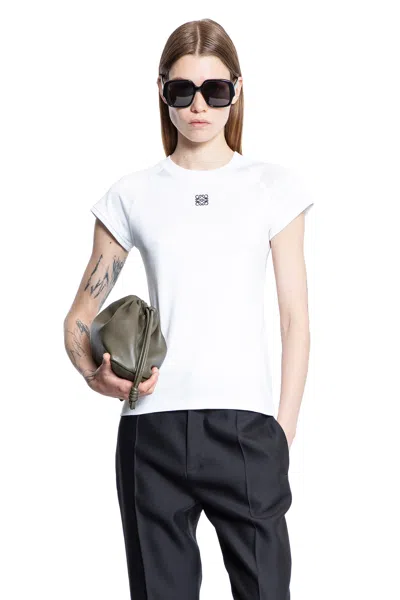 Loewe Woman White T-shirts & Tank Tops