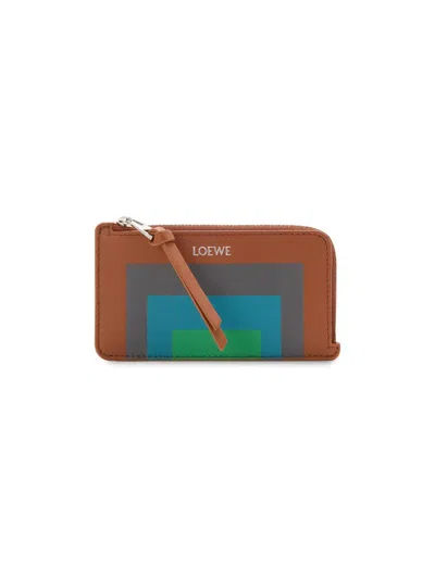 Loewe Women's Albers Leather Coin Card Case In Brown