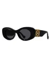 Loewe Beveled Oval Maxi Anagram Sunglasses For Woman In Black