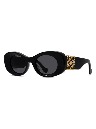 LOEWE WOMEN'S ANAGRAM 49MM OVAL SUNGLASSES