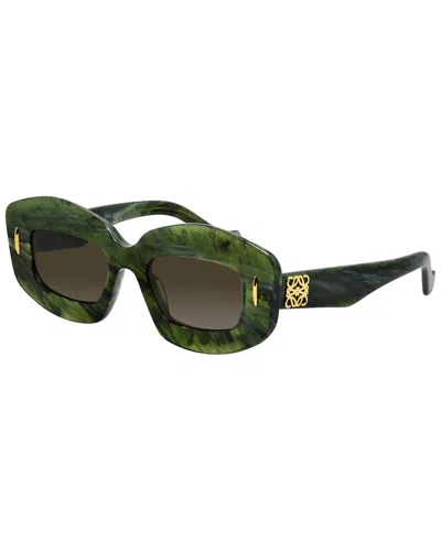 Loewe Women's Anagram 49mm Sunglasses In Green