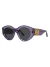 Loewe Anagram Round Sunglasses In Purple