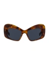 Loewe Women's Anagram 51mm Butterfly Sunglasses In Blonde Havana Blue