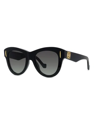 Loewe Women's Anagram 51mm Geometric Sunglasses In Black