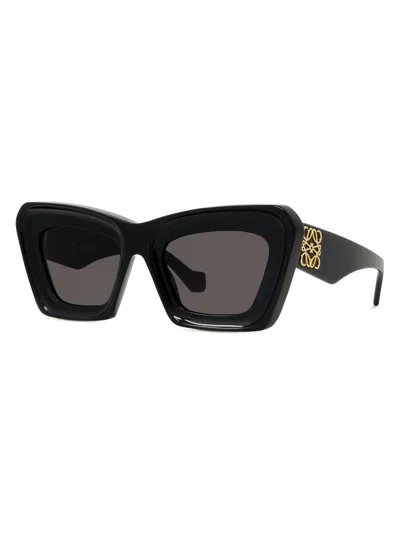 Loewe Lunettes De Soleil Transparentes Beveled Cateye In Black
