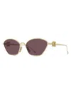 Loewe Women's Anagram 57mm Cat-eye Sunglasses In Gold