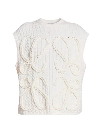 Loewe Women's Anagram Knit Vest In White