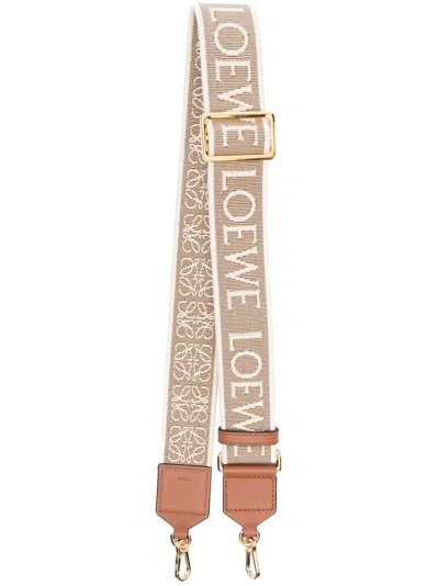 Loewe Women Anagram Leather Strap Belt In Multi