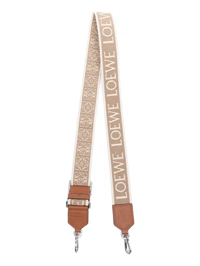 Loewe Women Anagram Leather Strap Belt In Multi