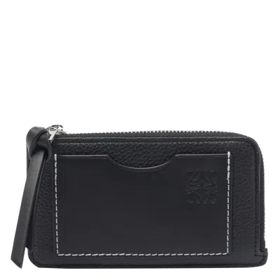 Loewe Women Anagram Logo Coin And Cards Holder In Black