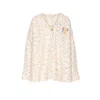 Loewe Anagram V-neck Trapeze Cardigan In Neutral