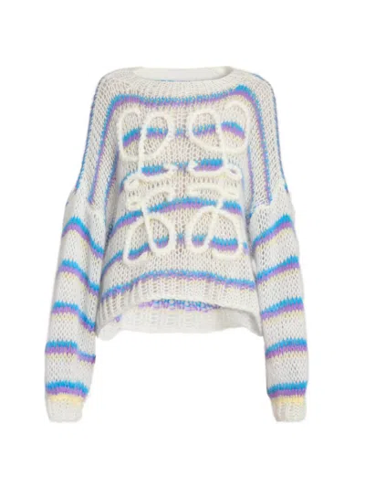 Loewe Women's Anagram Mohair-blend Sweater In Multi