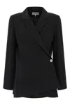 Loewe Black Jacket With Anagram Pebble Button In Black
