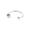 Loewe Anagram Pebble Open Bracelet In Silver