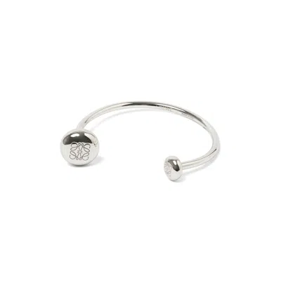 Loewe Women's Anagram Pebble Cuff In Silver