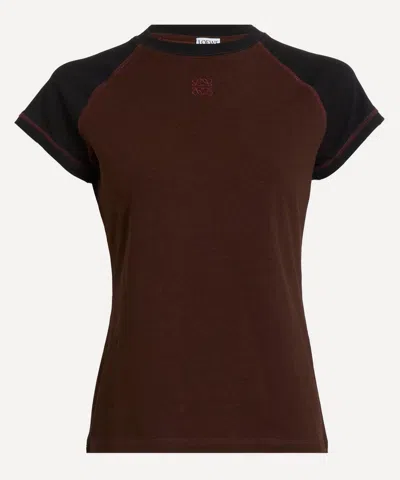Loewe Women's Anagram Ringer T-shirt In Brown