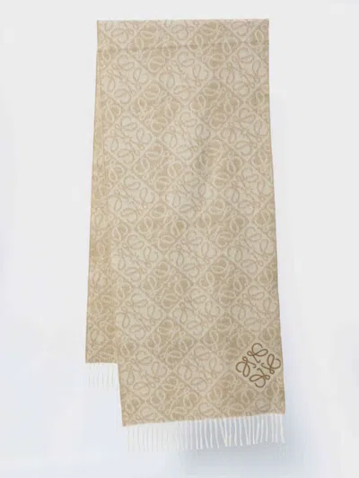 Loewe Women Anagram Scarf In Neutral