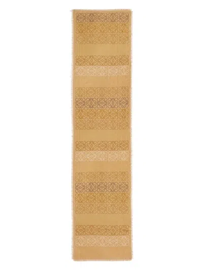 Loewe Women's Anagram Scarf 45x200cm In Camel