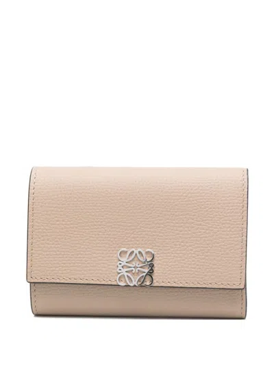 Loewe Women Anagram Small Leather Wallet In Multi
