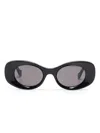 Loewe Womens Black G821mxix01 Oval Frame Acetate Sunglasses In Black