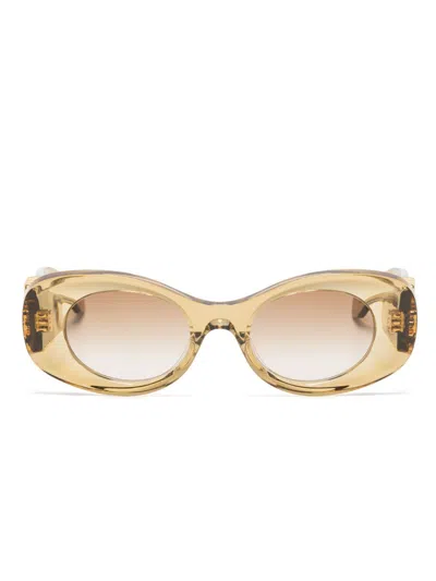 Loewe Women Anagram Sunglasses In Neutral