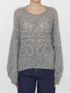 Loewe Logo-embroidered Open-knit Jumper