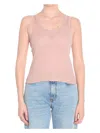 Loewe Womens Light Pink Anagram Ribbed Silk Fine-knit Tank Top Xs In Pink