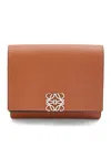 Loewe Leather Trifold Wallet In Brown