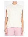 Loewe Wool Vest With Anagram Embroidered In Knitted In White