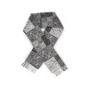 Loewe Anagram-jacquard Wool-blend Scarf In Black/white