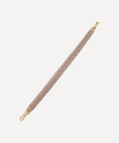 Loewe Women's Arrow Sand Leather Short Bag Strap In Gold
