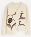 Loewe Asymmetric Printed Sweater In Beige